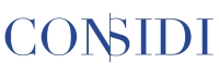 CONSIDI logo in blue serif font.