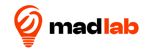 Orange lightbulb icon followed by a black-and-orange wordmark, suggesting a brand or logo related to ideas or innovation.