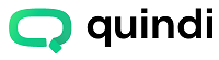 Quindi logo: teal speech-bubble icon next to the word Quindi in black text.